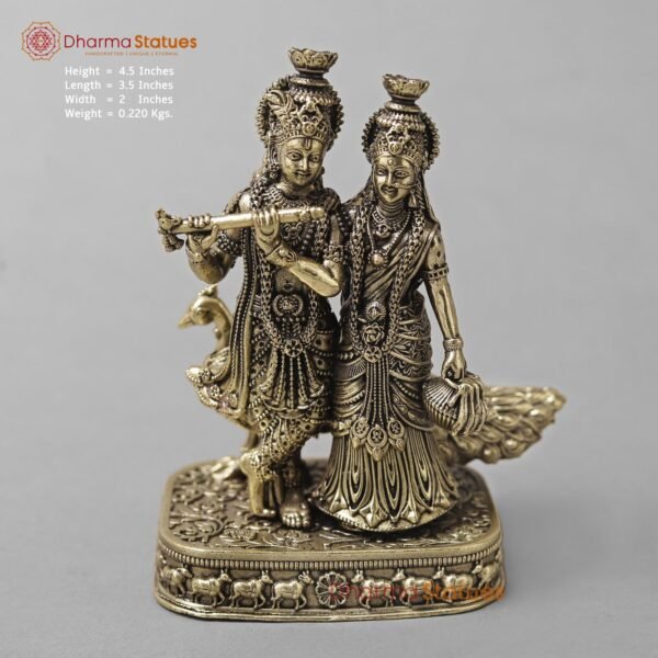 Brasa Radha Krishna Peacock Fine 4.5”