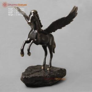 Brass Flying Horse Fine, Royal Black Finish 18.5”