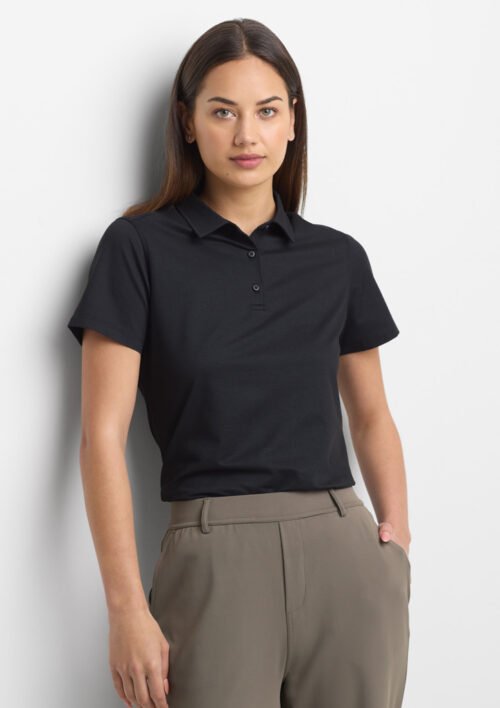 BP2616LS_Talent_Black_02_rSsT006 Womens Venture Short Sleeve Polo