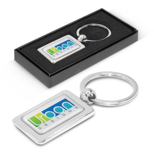 100316_1 Rectangular Metal Key Ring