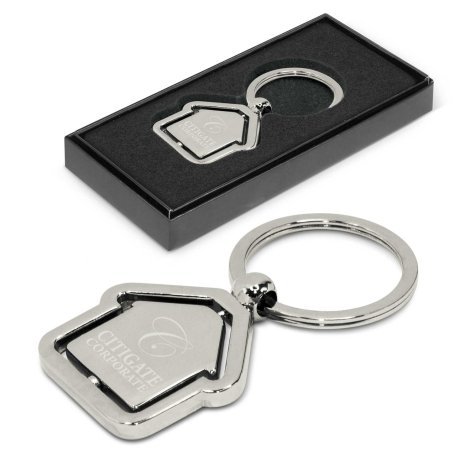 104886-0 Spinning House Metal Key Ring