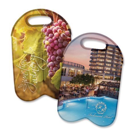 110499-0 Neoprene Double Wine Cooler Bag - Full Colour