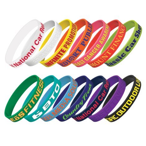 112806-0 Silicone Wrist Band - Embossed