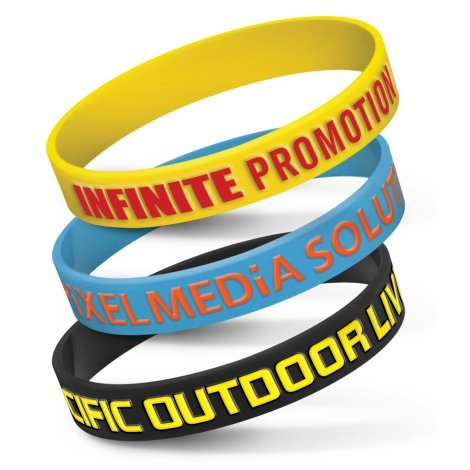 112806-15 Silicone Wrist Band - Embossed