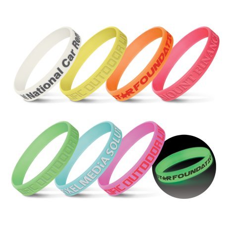 112807-0 Silicone Wrist Band - Glow in the Dark