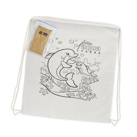 113013-0 Cotton Colouring Drawstring Backpack