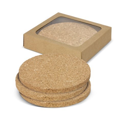 113033-2 Oakridge Cork Coaster Round - Set of 4