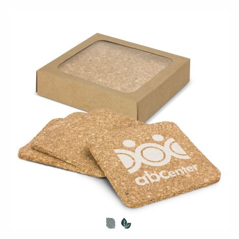 113034-0 Oakridge Cork Coaster Square - Set of 4