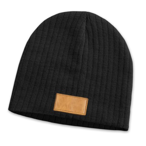 115656-5 Nebraska Cable Knit Beanie with Patch