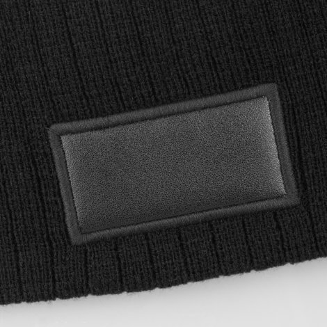 115656-6 Nebraska Cable Knit Beanie with Patch
