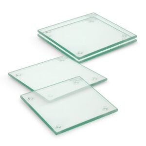 116395-1 Venice Glass Coaster - Set of 4 - Square