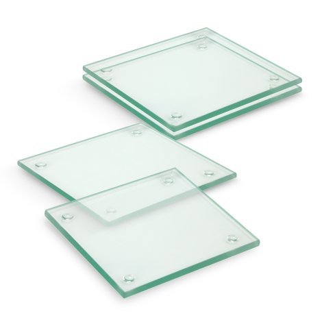 116395-1 Venice Glass Coaster - Set of 4 - Square