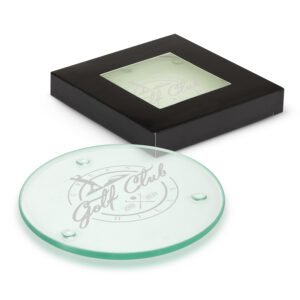 116396_1 Venice Glass Coaster - Set of 2 - Round