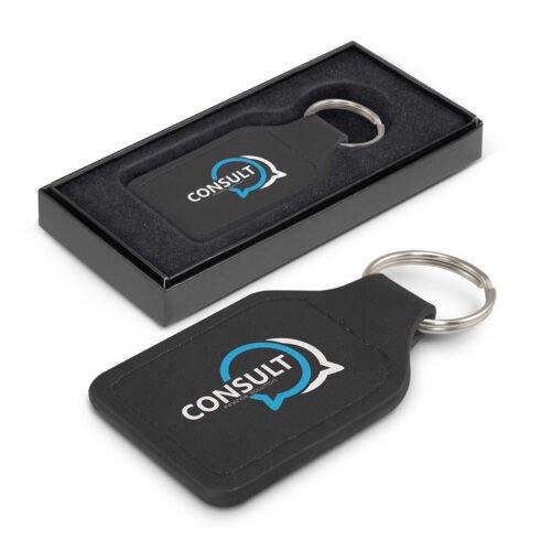 116758_1 Prince Leather Key Ring - Square
