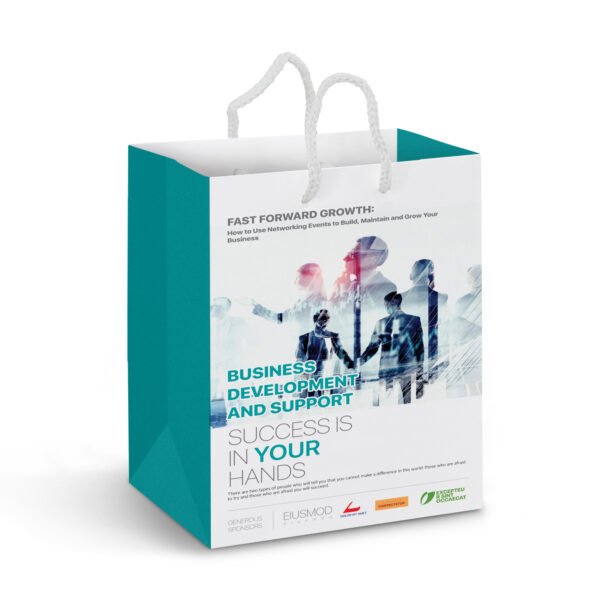 116936_1 Medium Laminated Paper Carry Bag - Full Colour