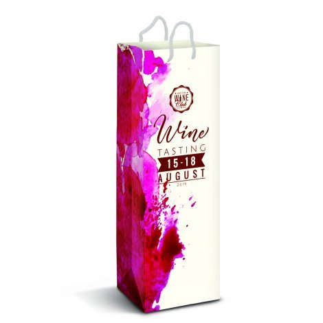 116940-0 Laminated Paper Wine Bag - Full Colour