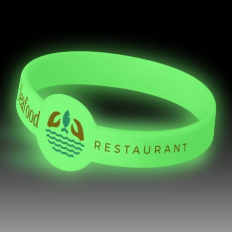117057-8 Xtra Silicone Wrist Band - Glow in the Dark