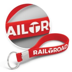 118672-15 Silicone Key Ring - Embossed