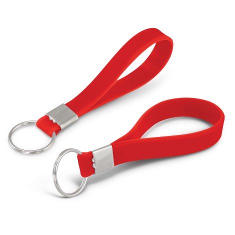 118672-6 Silicone Key Ring - Embossed