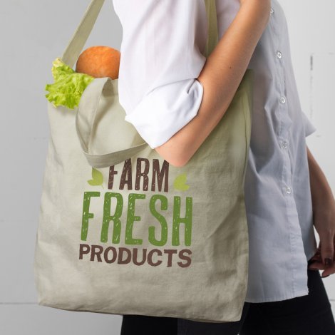 119332-4 Cotton Shoulder Tote Bag