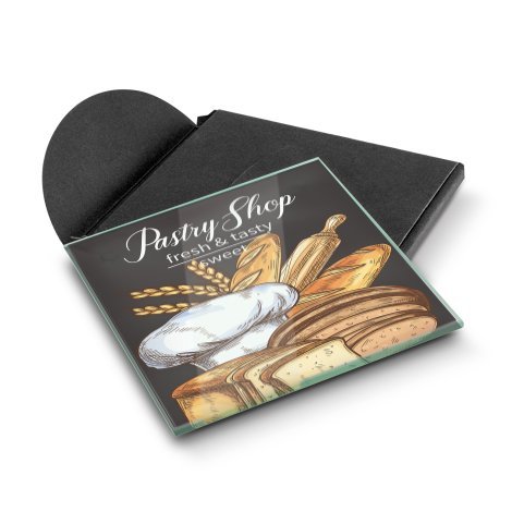 120162-0 Venice Single Glass Coaster Square - Full Colour