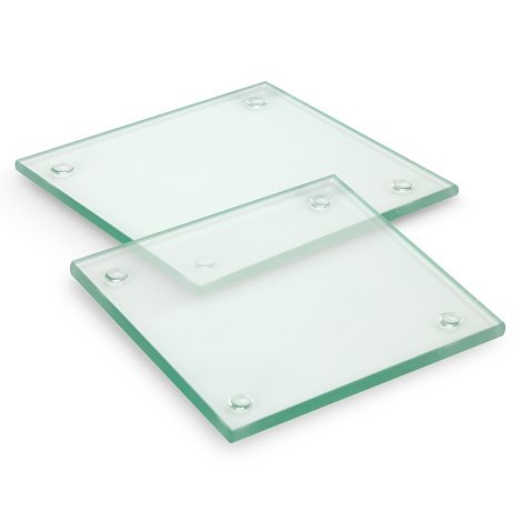 120164-1 Venice Glass Coaster - Set of 2 - Square - Full Colour