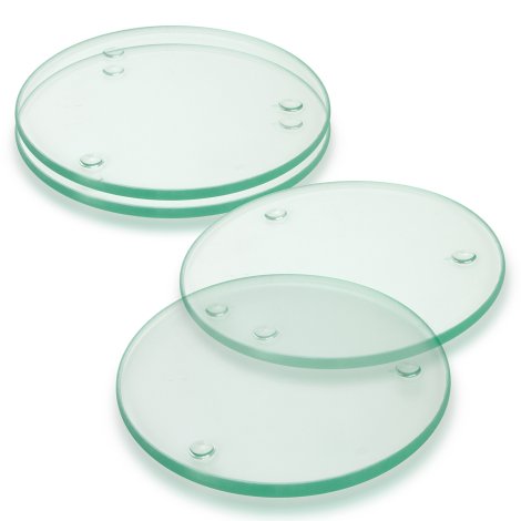 120167-1 Venice Glass Coaster - Set of 4 - Round - Full Colour