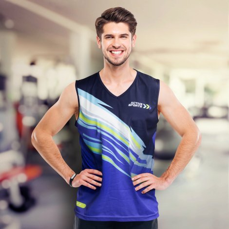 121156-3 Custom Mens Performance Singlet