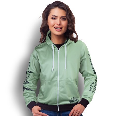 121185-0 Custom Womens Sports Zipped Hoodie