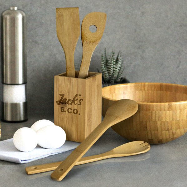 121522_4 Bamboo Kitchen Utensils