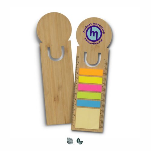 121725_1 Bamboo Ruler Bookmark - Round