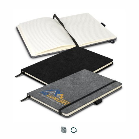 121842-0 RPET Felt Hard Cover Notebook