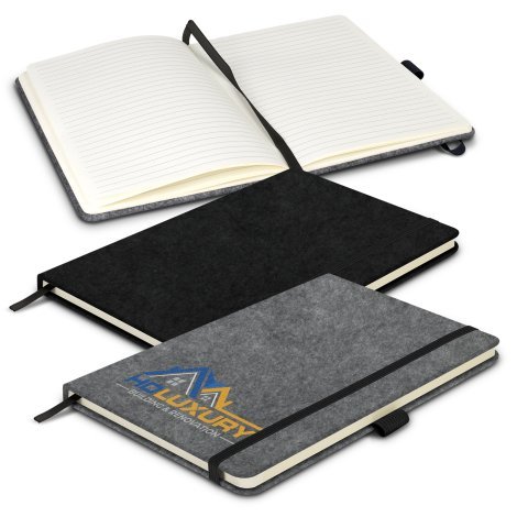 121842-1 RPET Felt Hard Cover Notebook