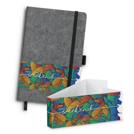 121842-7 RPET Felt Hard Cover Notebook