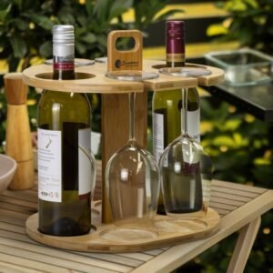 122280-3 Bamboo Wine Rack
