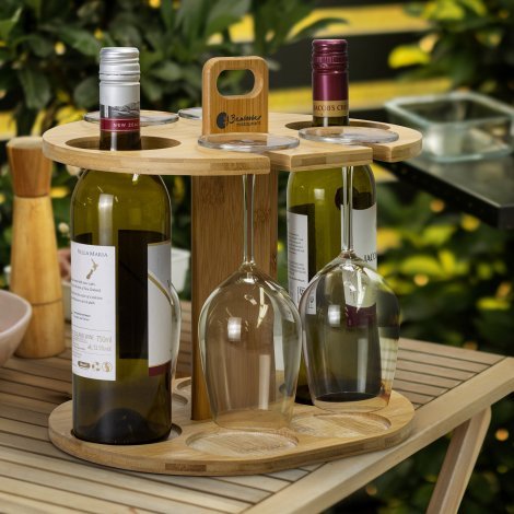 122280-3 Bamboo Wine Rack