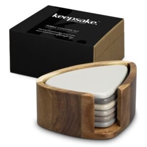 122314-0 Keepsake Pebble Coaster Set