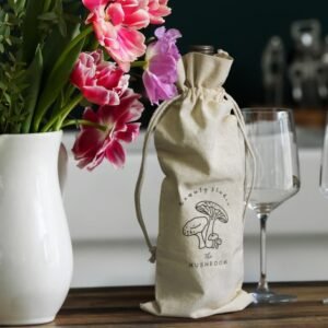 123019-4 Cotton Wine Drawstring Bag