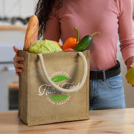 123580-3 Monza Starch Jute Tote Bag