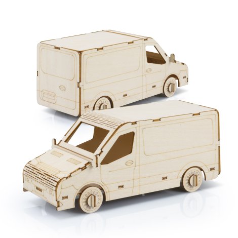 124031-2 BRANDCRAFT Van Wooden Model