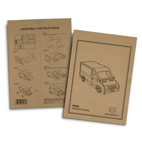 124031-4 BRANDCRAFT Van Wooden Model