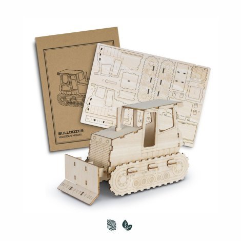 124036-0 BRANDCRAFT Bulldozer Wooden Model