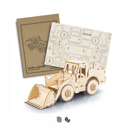 124037_1 BRANDCRAFT Wheel Loader Wooden Model