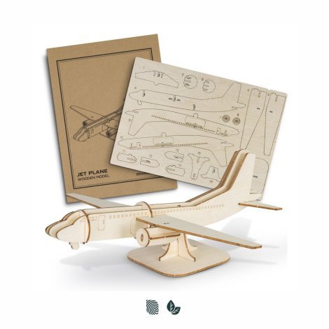 124039-0 BRANDCRAFT Jet Plane Wooden Model