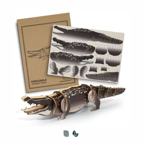 124045-0 BRANDCRAFT Crocodile Wooden Model