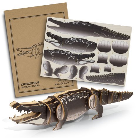 124045-1 BRANDCRAFT Crocodile Wooden Model