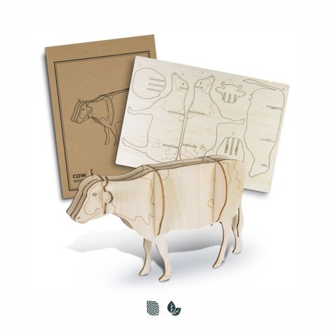 124047-0 BRANDCRAFT Cow Wooden Model