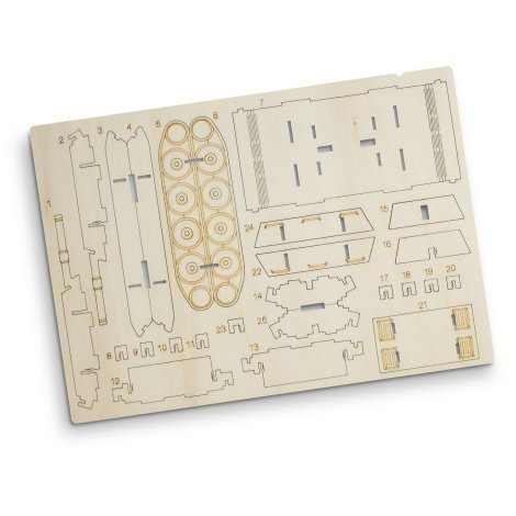 124053-3 BRANDCRAFT Tank Wooden Model