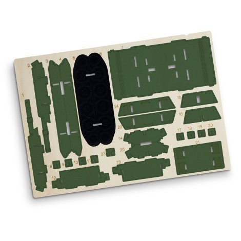 124053-5 BRANDCRAFT Tank Wooden Model