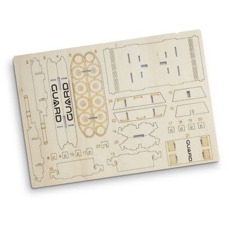 124053-6 BRANDCRAFT Tank Wooden Model
